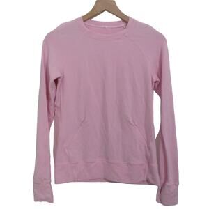 Ivivva Kids Sz 12/14 Pink Sweatshirt Front Pocket Thumbhole Stretchy Sweatshirt